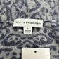 WHITE + WARREN Cashmere Blue Leopard Print Cardigan Size S