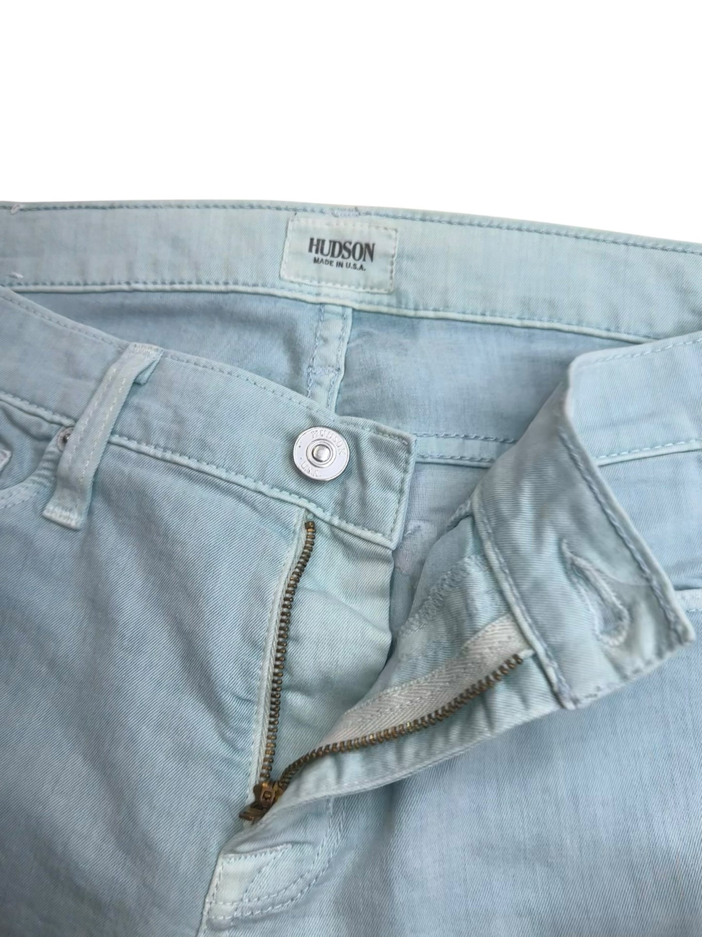 HUDSON Mint Green NICO Super Skinny Jeans Size 28