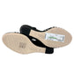 PAIGE Black Sami Ankle Strap Wedge Size 9.5