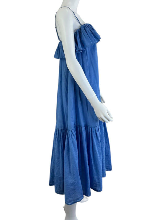 J. Crew Blue Ruffle Trim Sundress Size XS