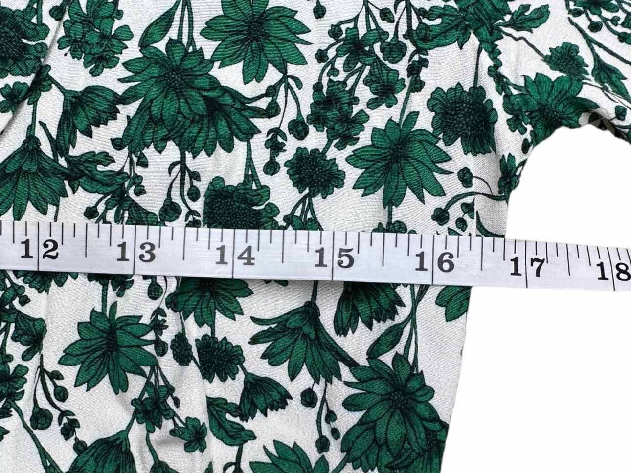 ganni green floral dress GANNI Seedling Dress in Green Silk