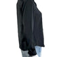 STEVE MADDEN NWT Black Satin ASA Button-down Size S