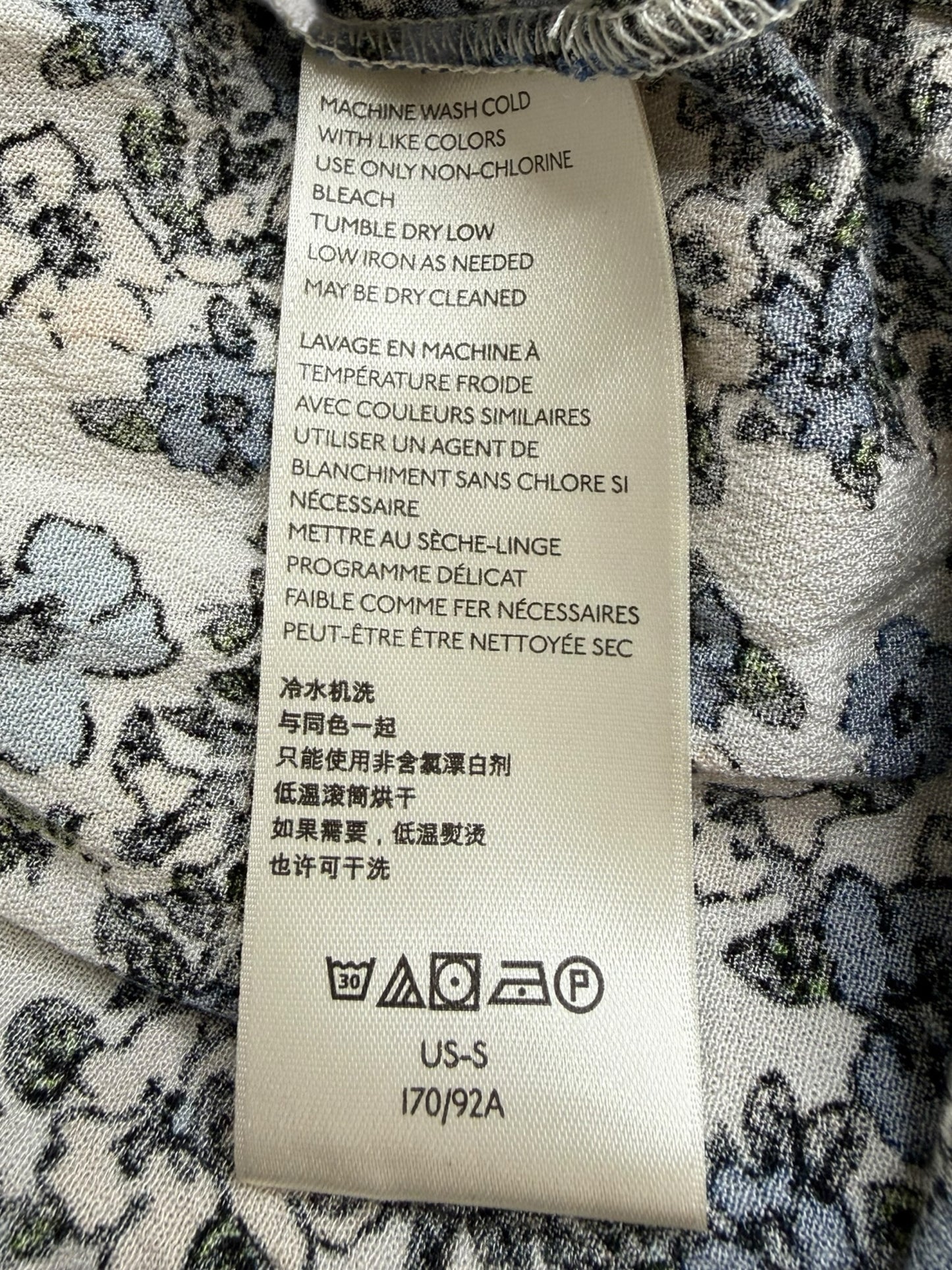 Free People Blue Floral Flowers in her Hair Tunic Size S