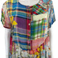 Johnny Was Plaid Floral Babydoll Tunic Size S