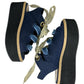 FENDI Blue Denim Lace-Up Platform Sandal Size 6.5