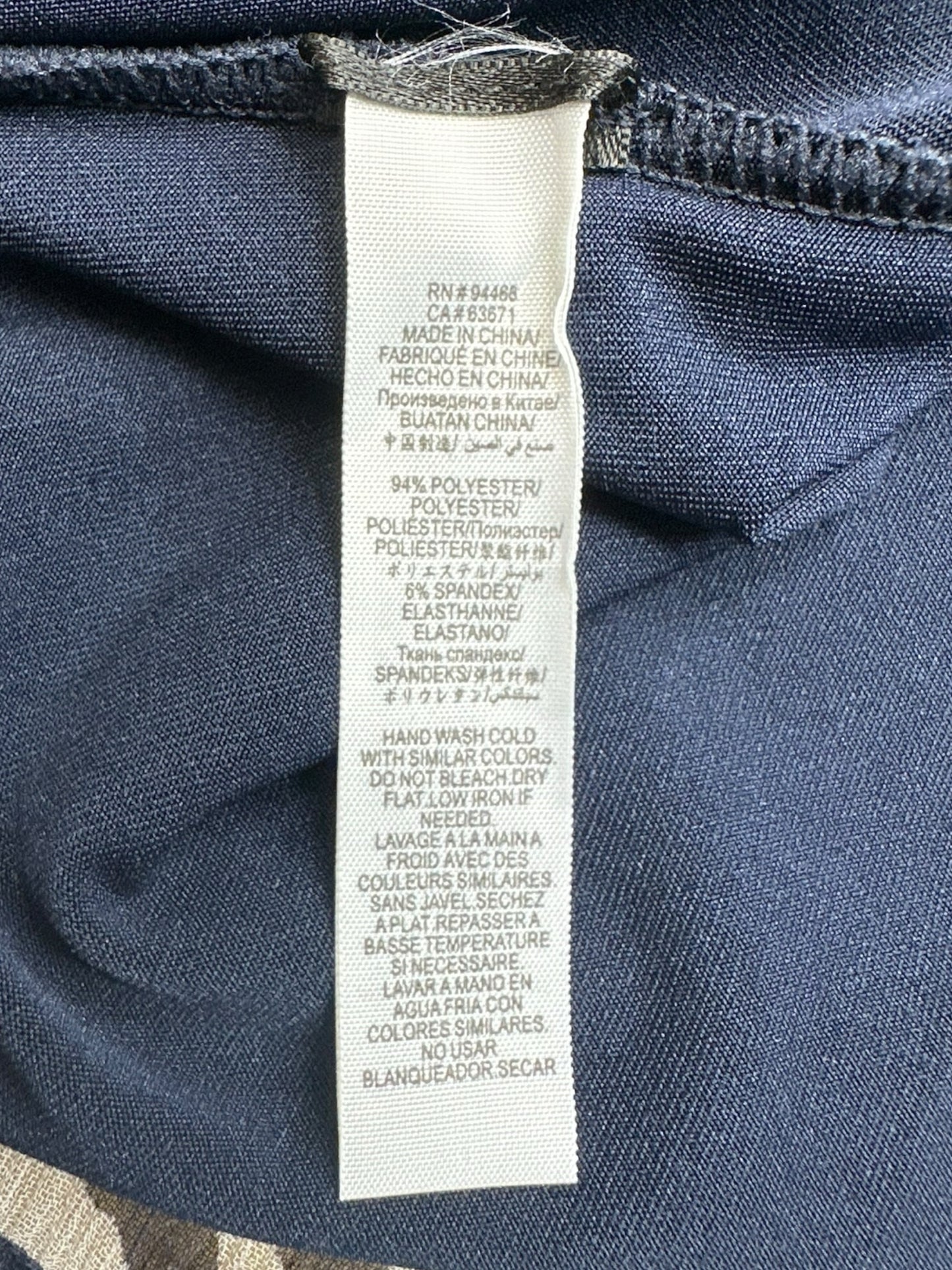 BCBGMAXAZRIA NWT Blue Leopard Print Blouse Size XXS