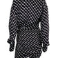 L'Academie Gray Print Collared Mini Dress Size S