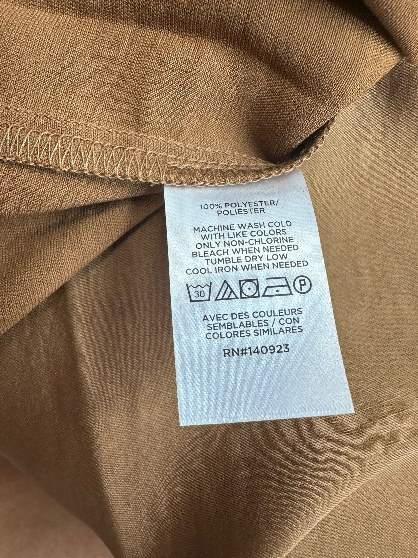 NWT LOFT Brown Satin Blouse Size S