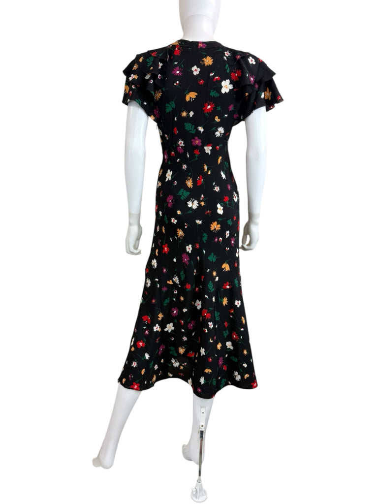 Polo Black Floral Maxi Dress Size 2