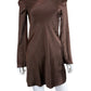 STONE COLD FOX x REVOLVE Brown Satin Basier Mini Dress Size XS