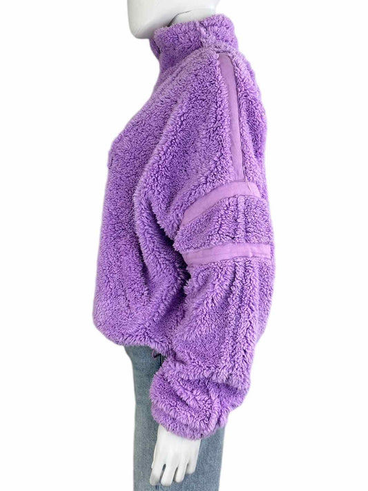 Free People Lilac Fuzzy Jacket Size S