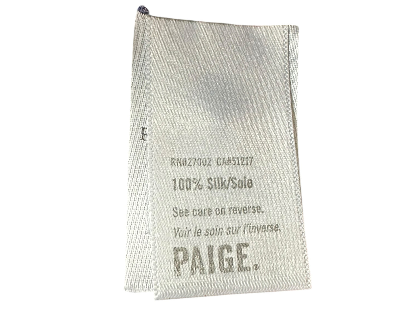 PAIGE 100% Silk Floral Print Blouse Size L