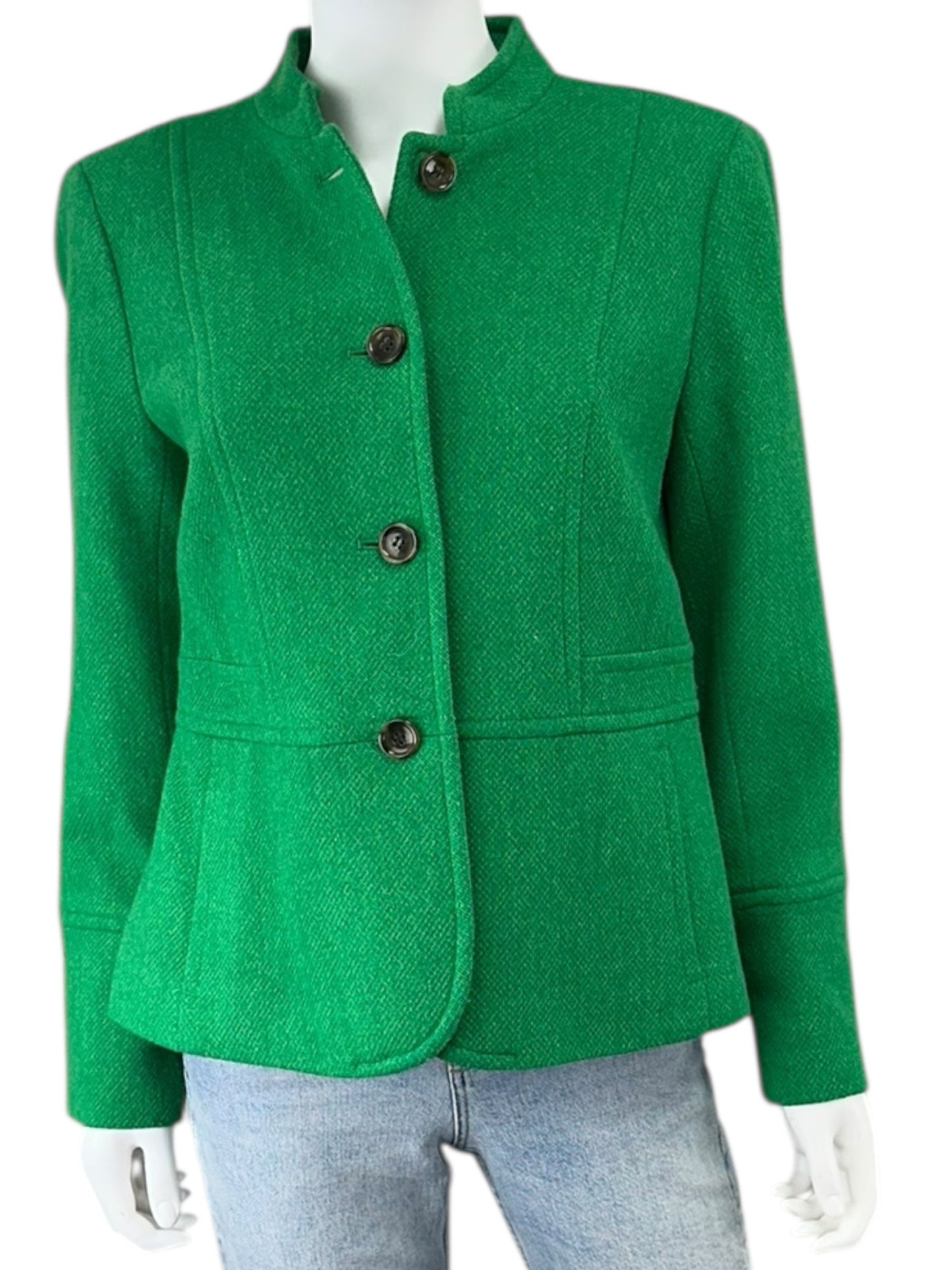 Talbots Green Wool Blend Jacket Size 6