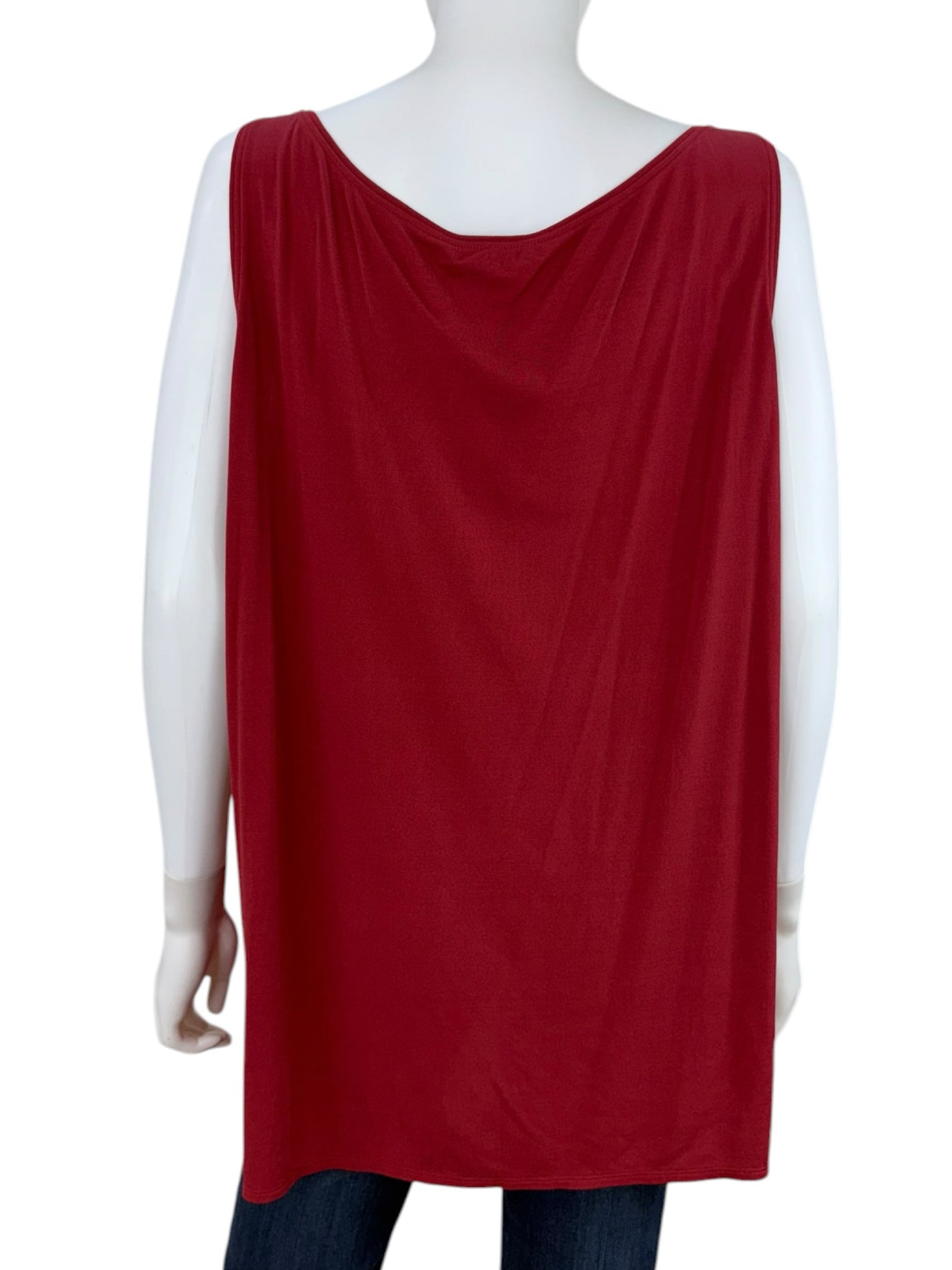 EILEEN FISHER Burgundy 100% Silk Tank Size 2X