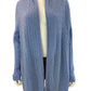 WHITE + WARREN Blue 100% Cashmere Sweater Cardigan Size L