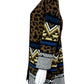by anthropologie Marseille Leopard Sweater Cardigan Size XS