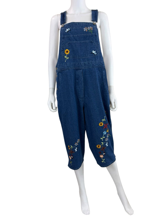 AGAPO NWT Vintage Floral Embroidered Overalls Size M