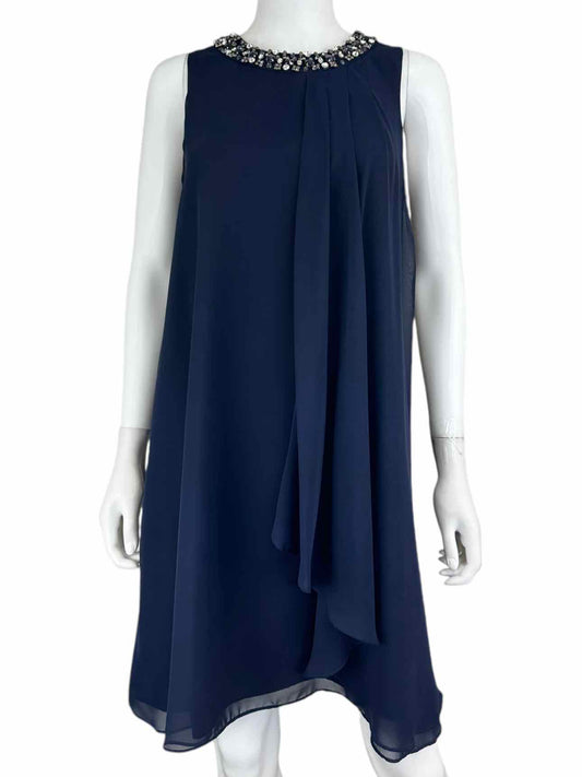 VINCE CAMUTO Embellished Blue Cocktail Dress Size 8