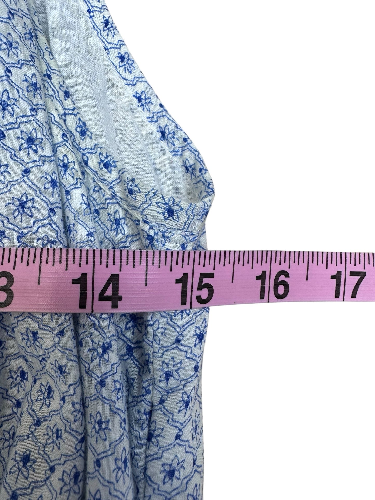Roller Rabbit Blue 100% Cotton Midi Dress Size M