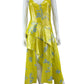Tanya Taylor Yellow Analia Degrade Ruffle Dress Size S