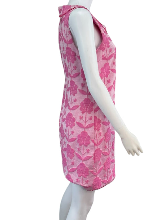 TRINA TURK Pink Brocade Mini Dress Size 6
