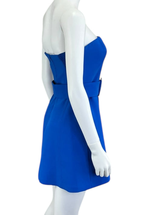 AMANDA UPRICHARD Blue Strapless Mini Cocktail Dress Size S