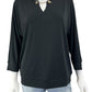 TAHARI Black Blouse Size L