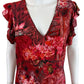 Robert Graham Red Floral Maxi Dress Size 12