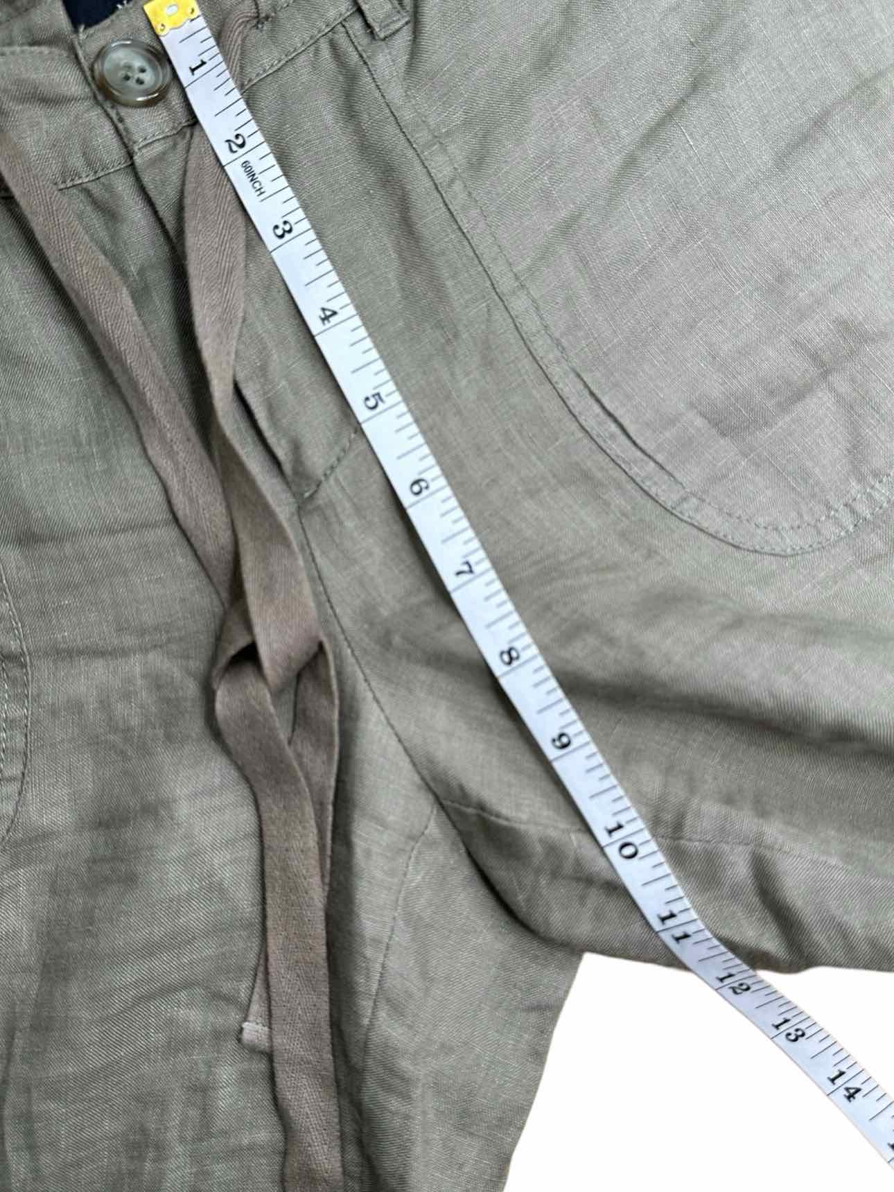 BARNEYS NEW YORK Olive LinenPants Size 2