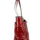 coach Designer Red Leather Monogram Tote Handbag