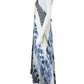 BANANA REPUBLIC NWT Blue Silk Belay Maxi Halter Dress Size M