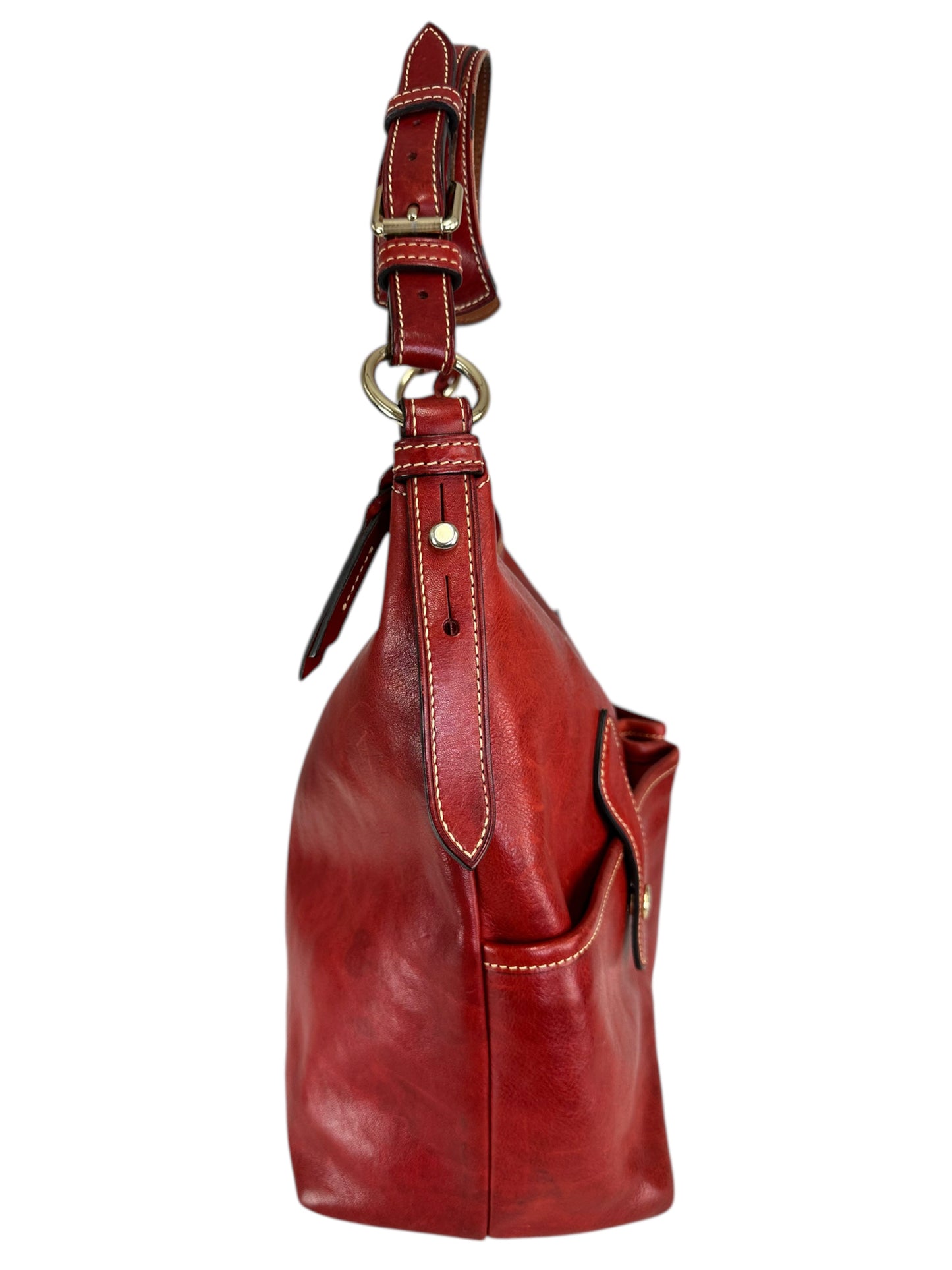 Dooney & Bourke Red Leather Florentine Small Lucy Purse