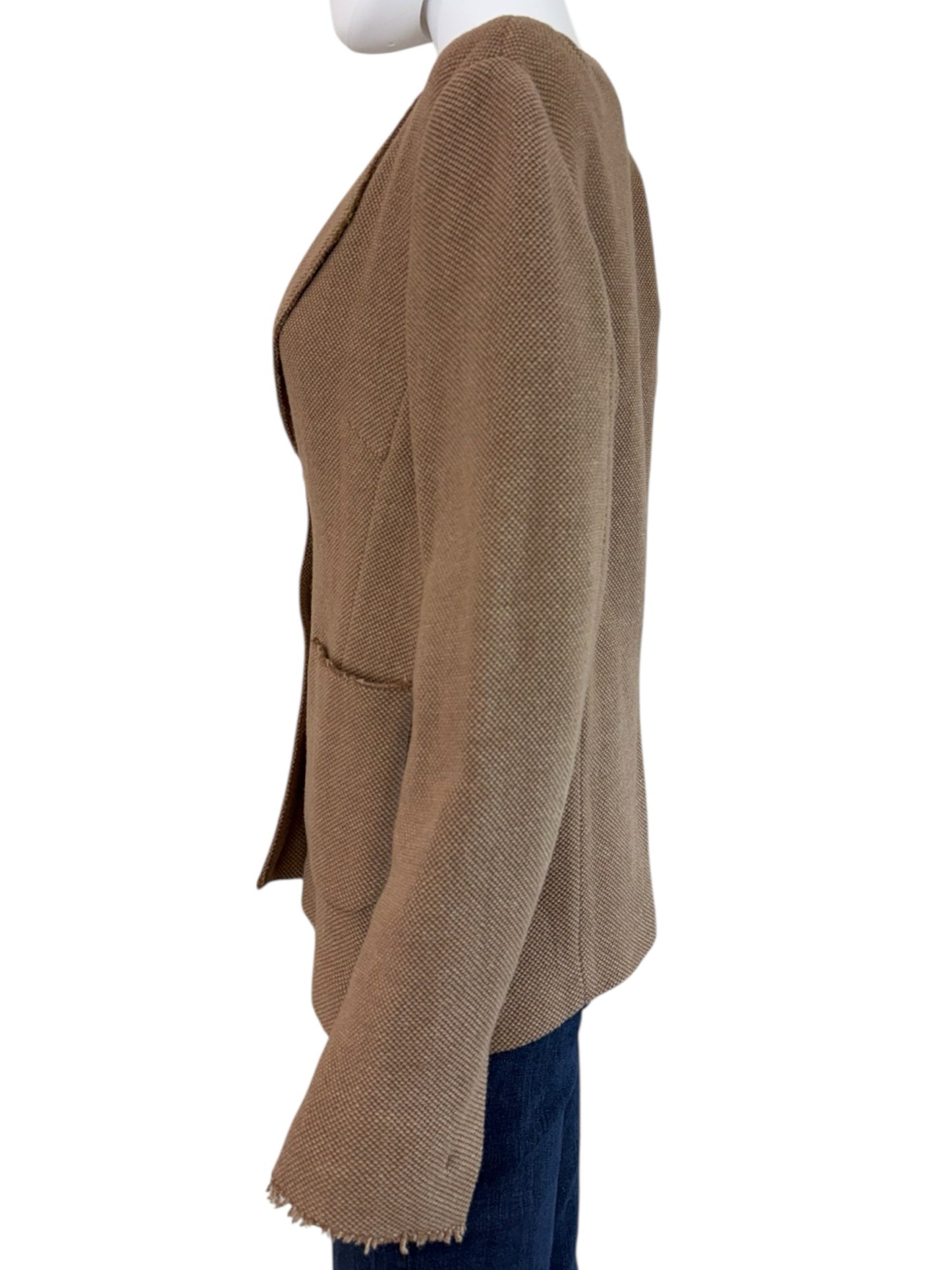 Piazza Sempione Brown Wool Blend Jacket Size 4