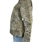 Idea L Quilted Leopard Print Zip-Up Jacket Size L