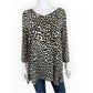 Chico’s Snow Leopard Print Tunic Size L