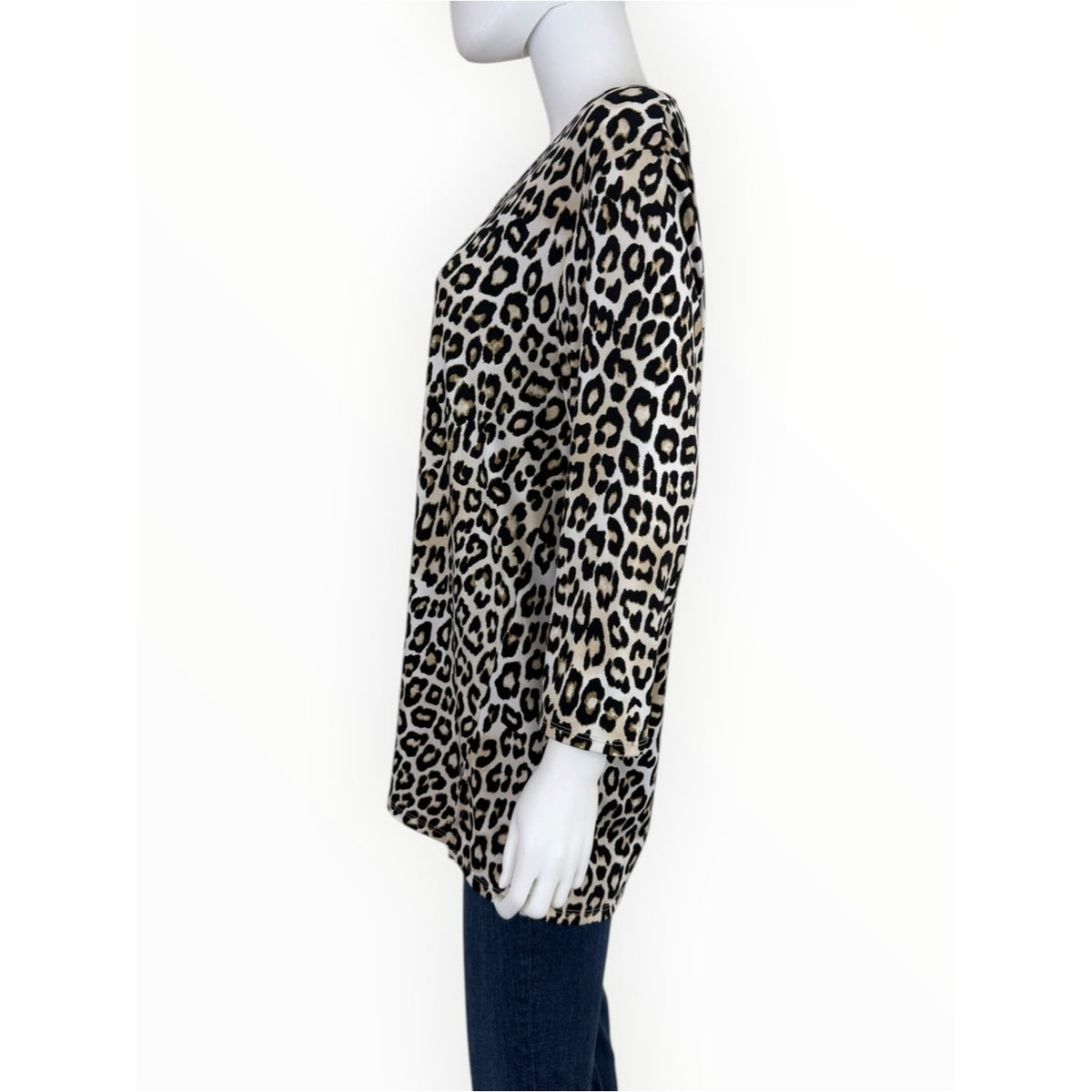 Chico’s Snow Leopard Print Tunic Size L
