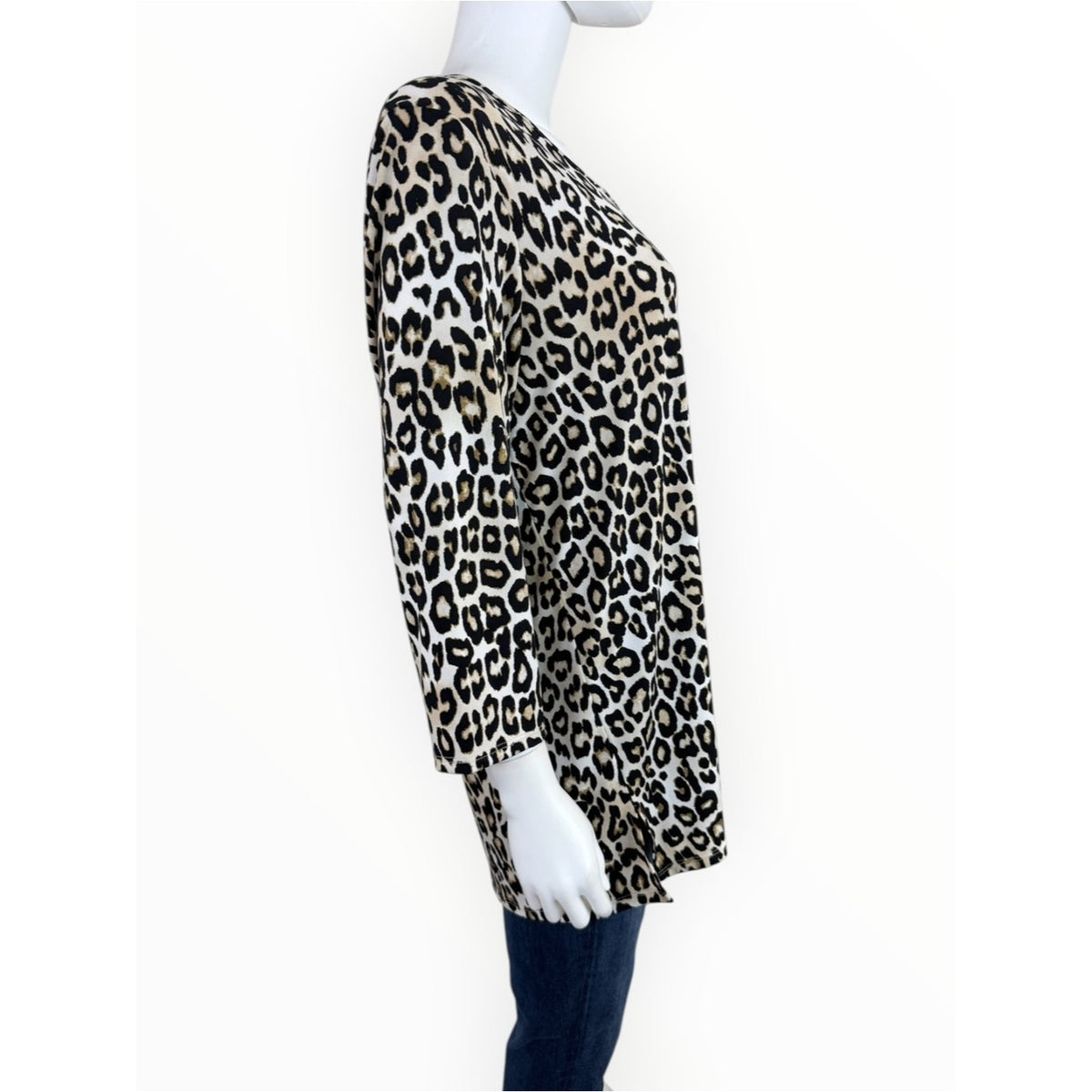 Chico’s Snow Leopard Print Tunic Size L