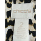 Chico’s Snow Leopard Print Tunic Size L