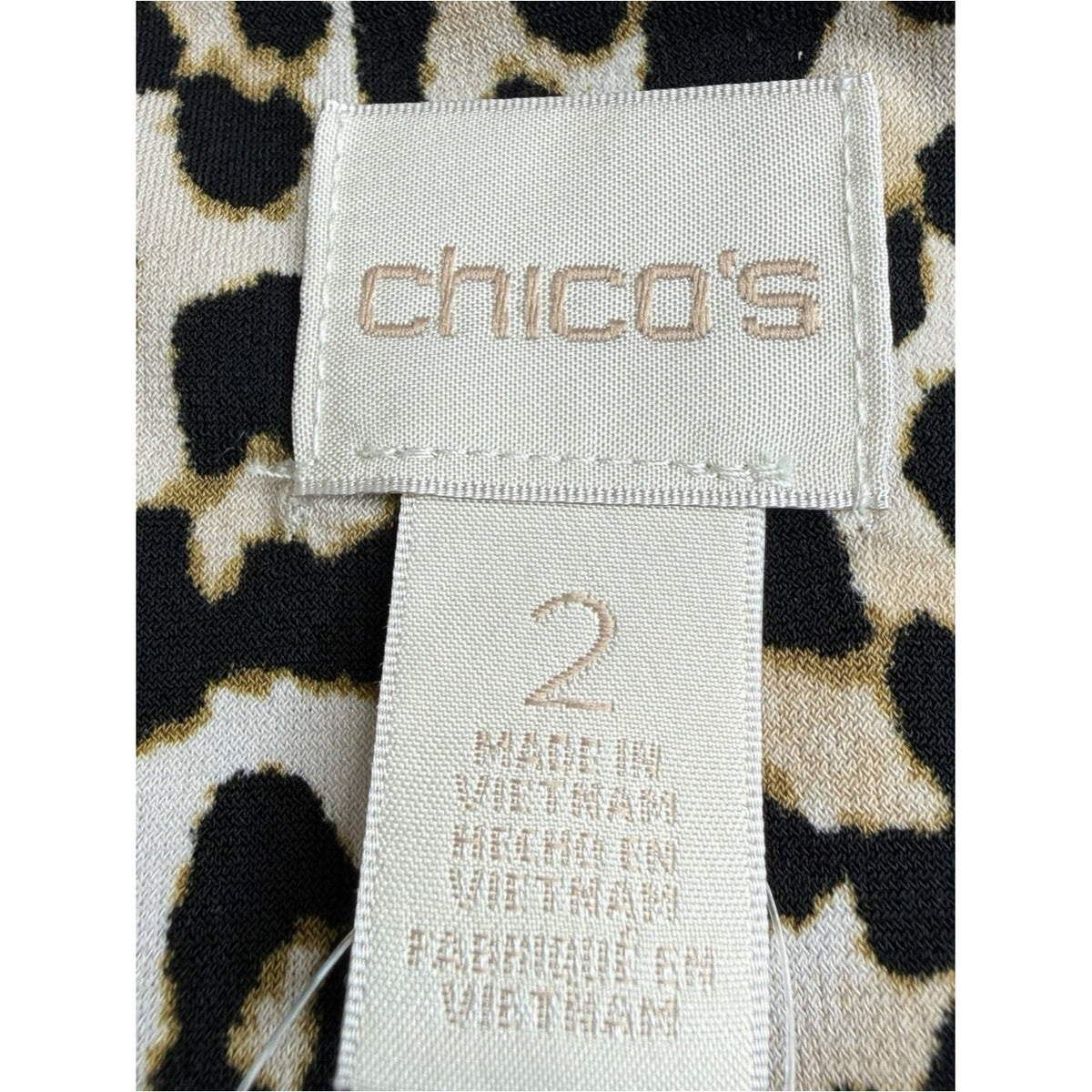 Chico’s Snow Leopard Print Tunic Size L