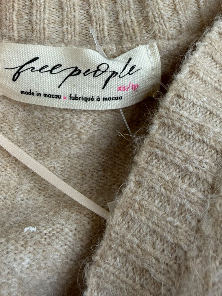 Free People Beige Sweater Cardigan Size XS