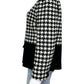 Talbots Black Wool Blend Houndstooth Jacket Size 12