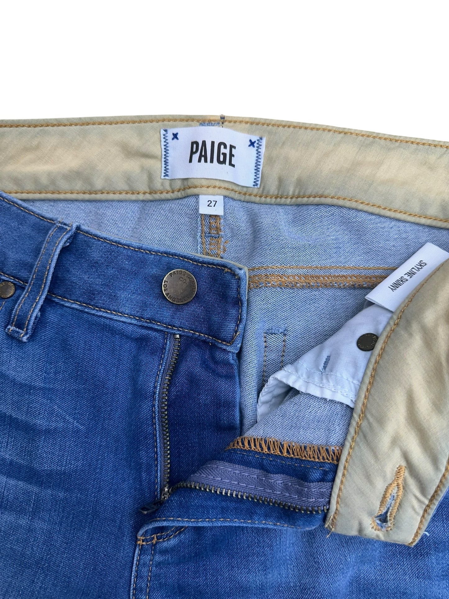 PAIGE Blue Skyline Skinny Jeans Size 27