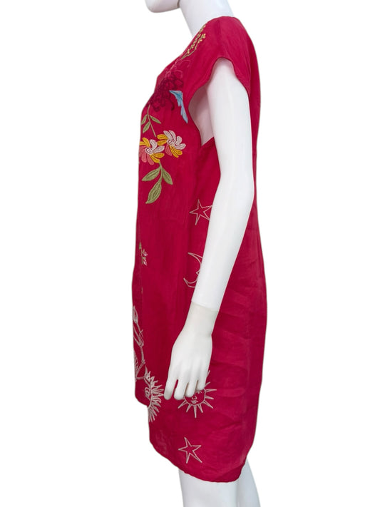 Johnny Was Bright Pink Playa Mini Dress Size S