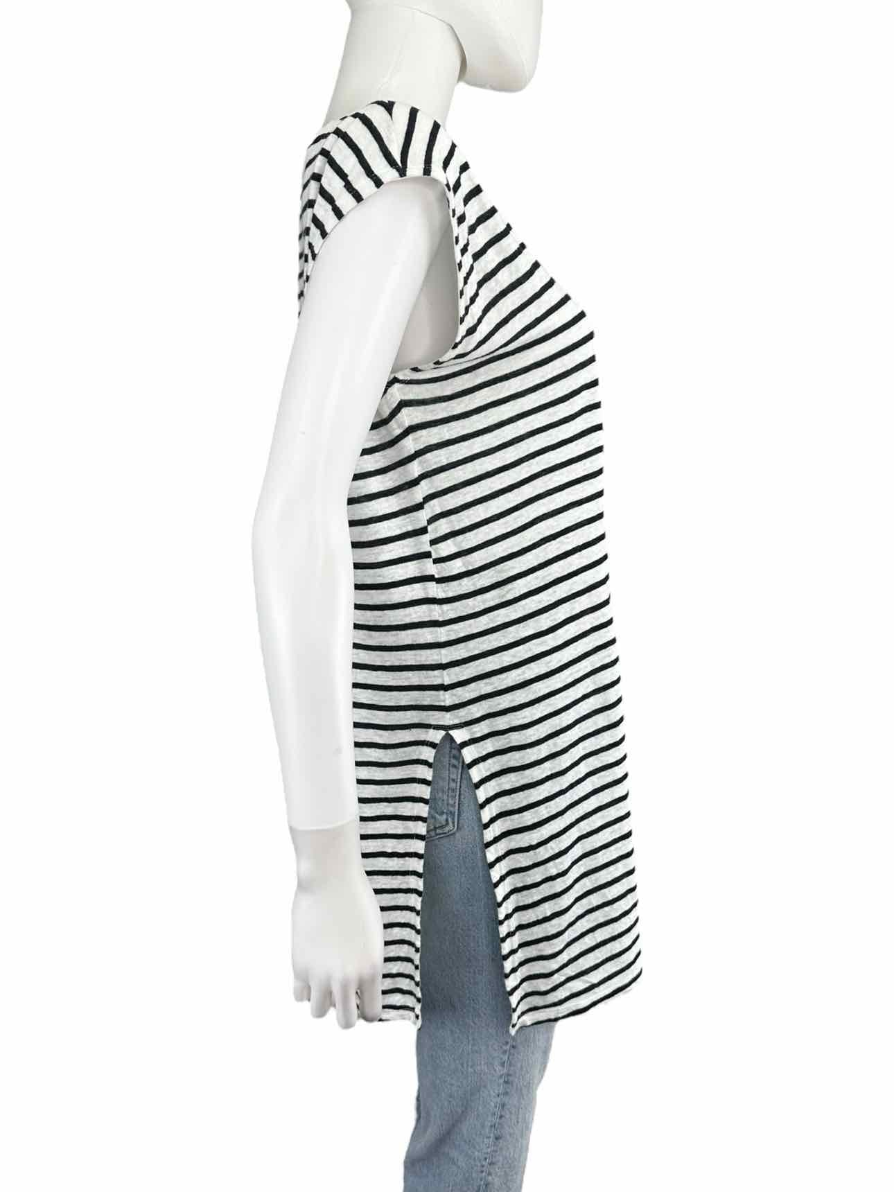 Eileen fisher striped linen top online