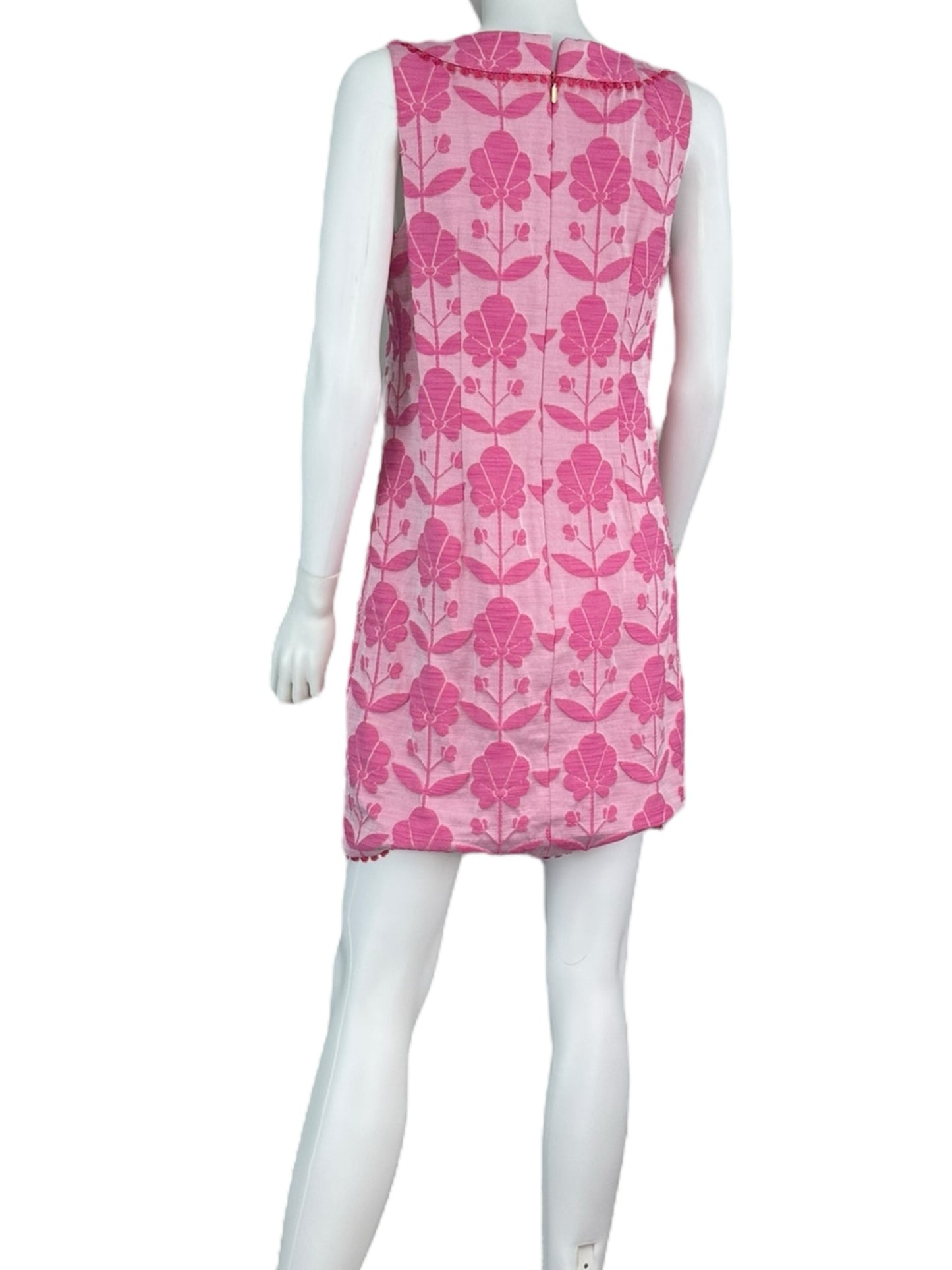 TRINA TURK Pink Brocade Mini Dress Size 6