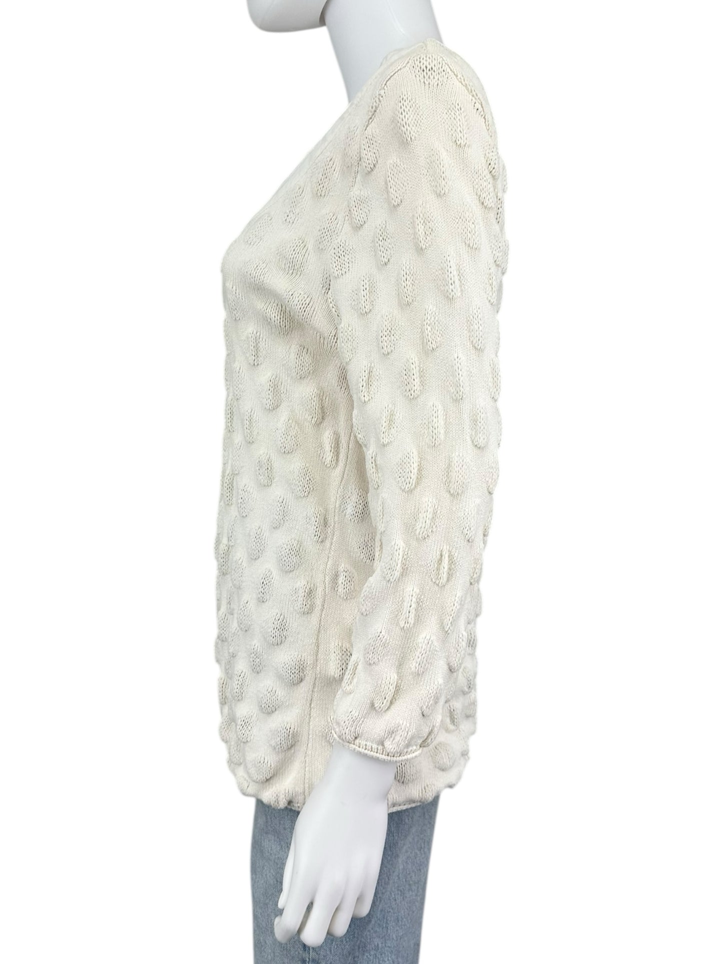 Blue Willi's Cream 100% Cotton Sweater Size M