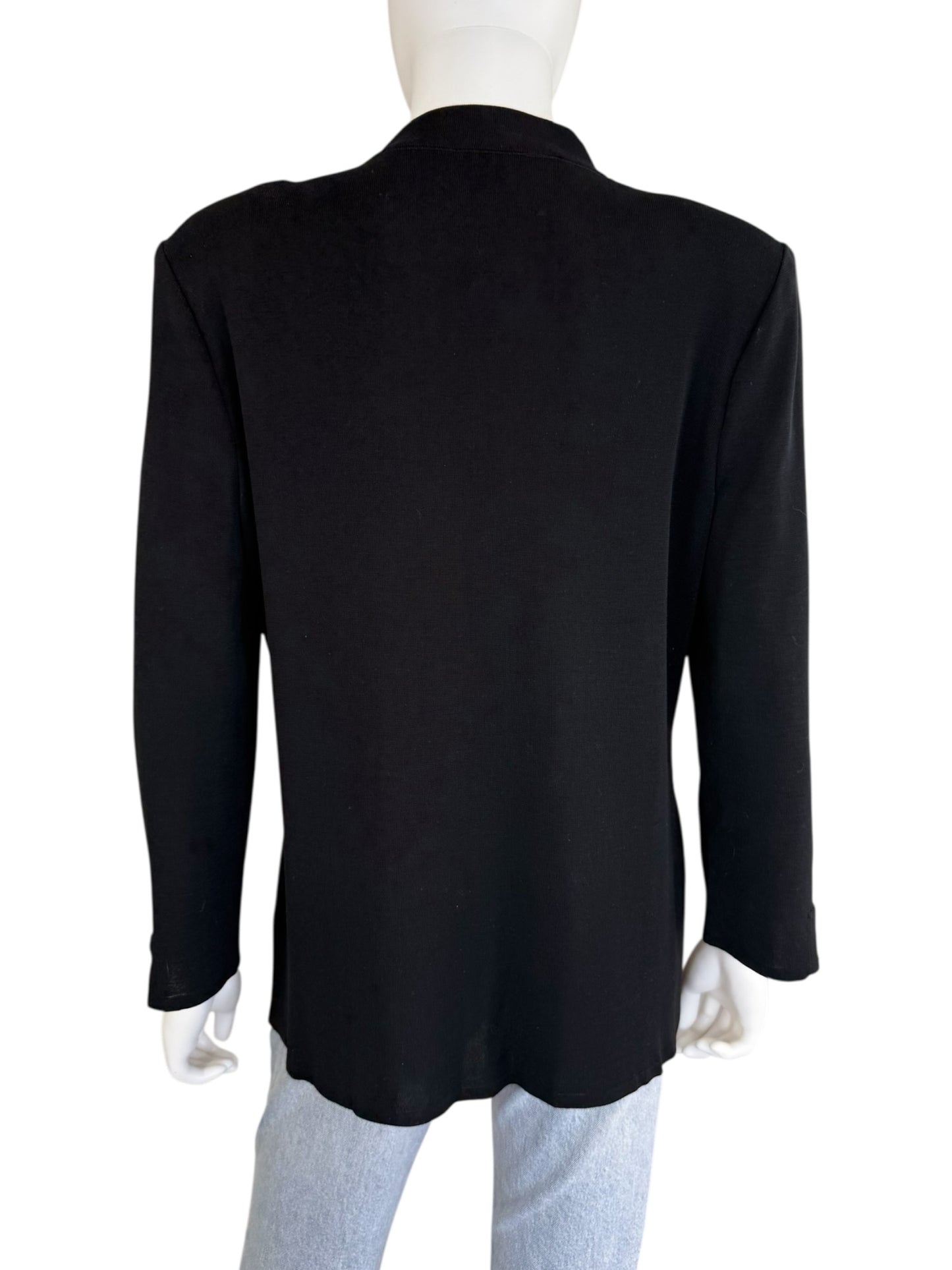 MISOOK Black Knit Dress Jacket Size S