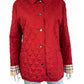 BURBERRY Red Quilted Nylon Barn Jacket Size L
