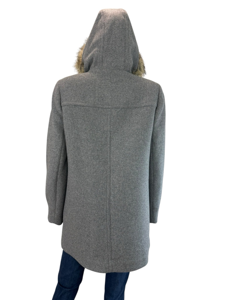 J. Crew Gray Vail Wool Blend Hooded Parka Size 10