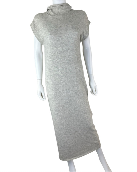 ALLUDE Gray Wool Cashmere Blend Maxi Sweater Dress Size M